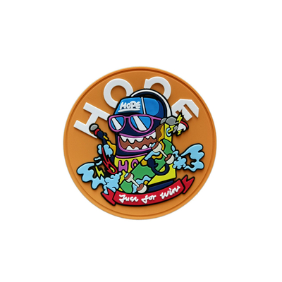 Gancho y lazo del remiendo de la insignia del PVC del multicolor para el brazal de la ropa