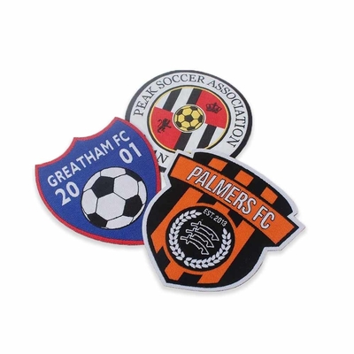 Hierro en los remiendos de la ropa del velcro tejidos para el fútbol Team Applique