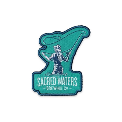 Tela de rayón de la frontera de Logo Woven Patch Label Mermado del club para el sombrero