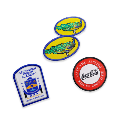 Las insignias tejidas Applique del remiendo de la escuela, cosen en el OEM bordado de los remiendos