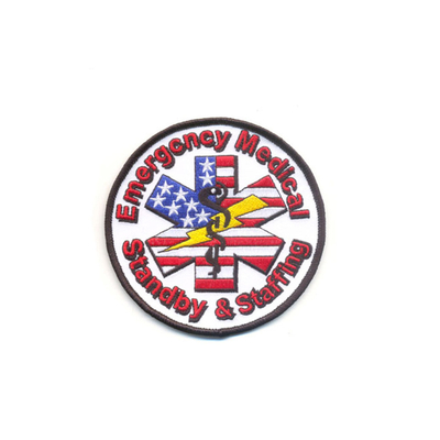 Hierro en remiendos, Logo Embroidered Custom UniParam parches del cuerpo de bomberos de 9 colores