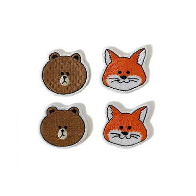 El laser animal de la camiseta del Fox Logo Ropa Embroidered parches Para cortó la frontera