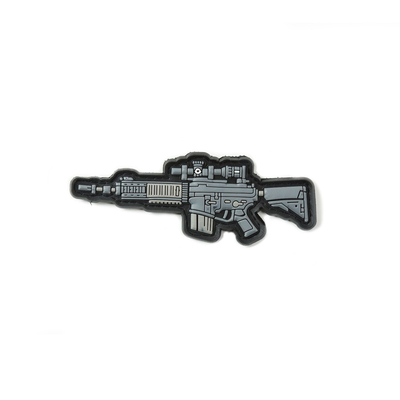 Los armas del rifle Paraman el remiendo 3,5&quot; de la insignia del PVC material de la goma de silicona de la anchura para militar