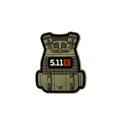 Bordado táctico del engranaje 3D del PVC del remiendo militar de la insignia para los sombreros de los bolsos