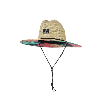 Remiendo redondo Straw Sombrero Para Tropical Fishing Eco de la playa amistoso