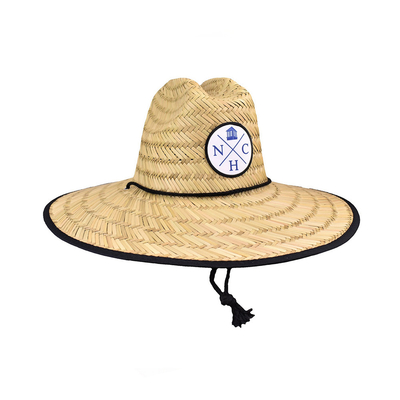 remiendo ancho Straw Sombrero Woven Raffia Grass del borde del 11.5cm para practicar surf