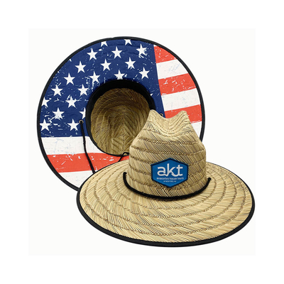 11,5 sombreros tejidos borde del cm Sun, salvavidas que practica surf al aire libre Straw Sombreros