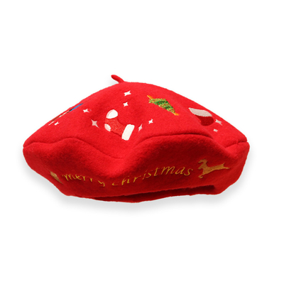 Material de las lanas del multicolor del sombrero del casquillo de la boina del bordado para el invierno