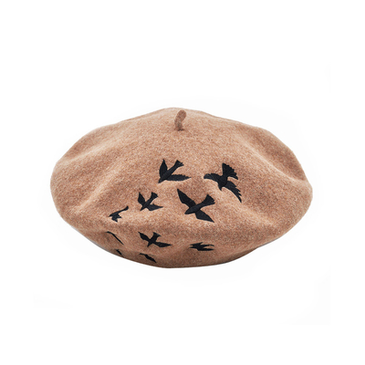 Color sólido del sombrero del casquillo de la boina de las lanas del poliéster para las mujeres Halloween