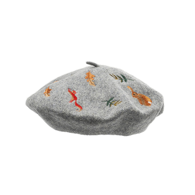 Sombrero Eco del casquillo de la boina del color sólido que imprime el material de las lanas del poliéster