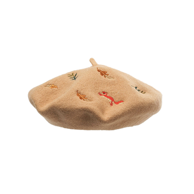 Sombrero Eco del casquillo de la boina del color sólido que imprime el material de las lanas del poliéster