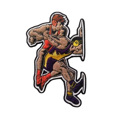 Figura de encargo Logo Sew On Appliques de la historieta del remiendo del bordado de la felpilla