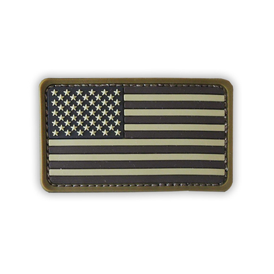 Material del silicón del remiendo de la insignia del PVC de la bandera nacional para el bolso del veterano del brazal